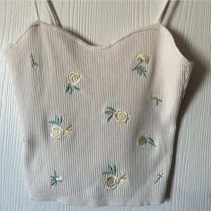 H&M floral embroidered top